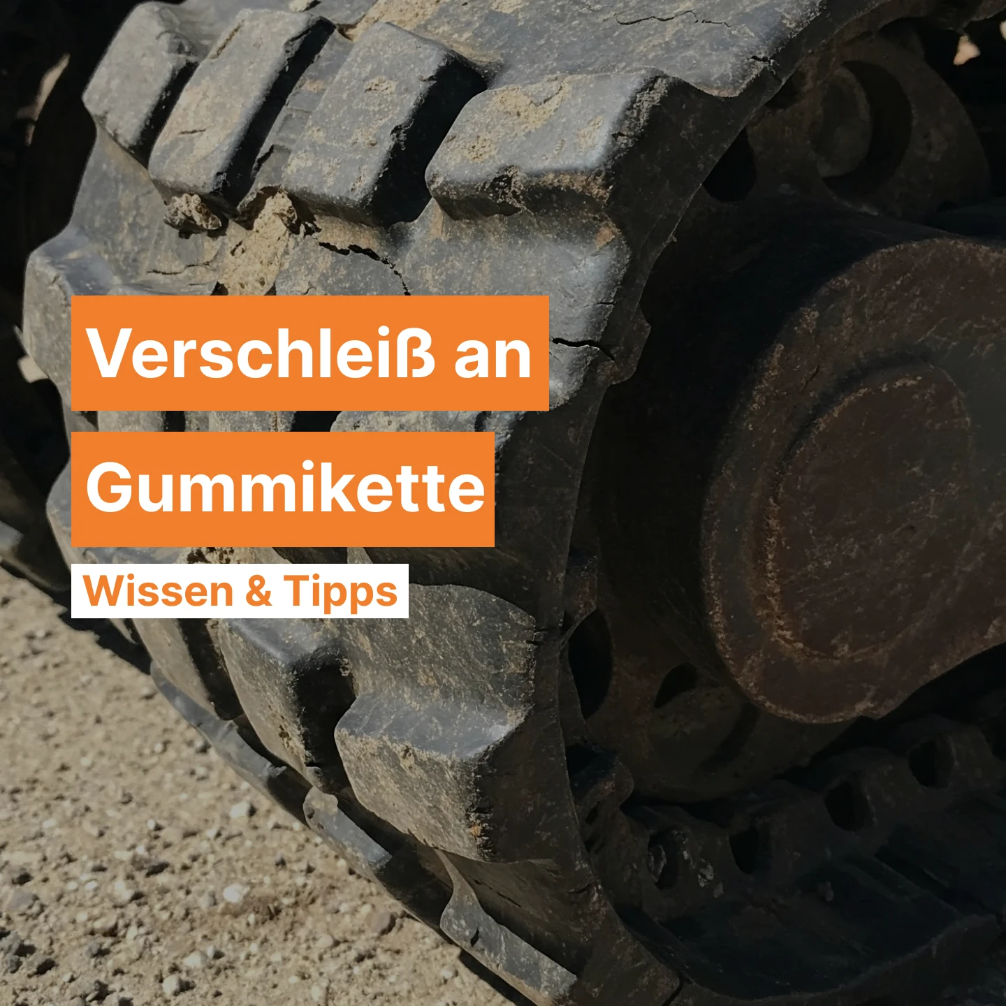 Verschleiß an Gummikette feststellen