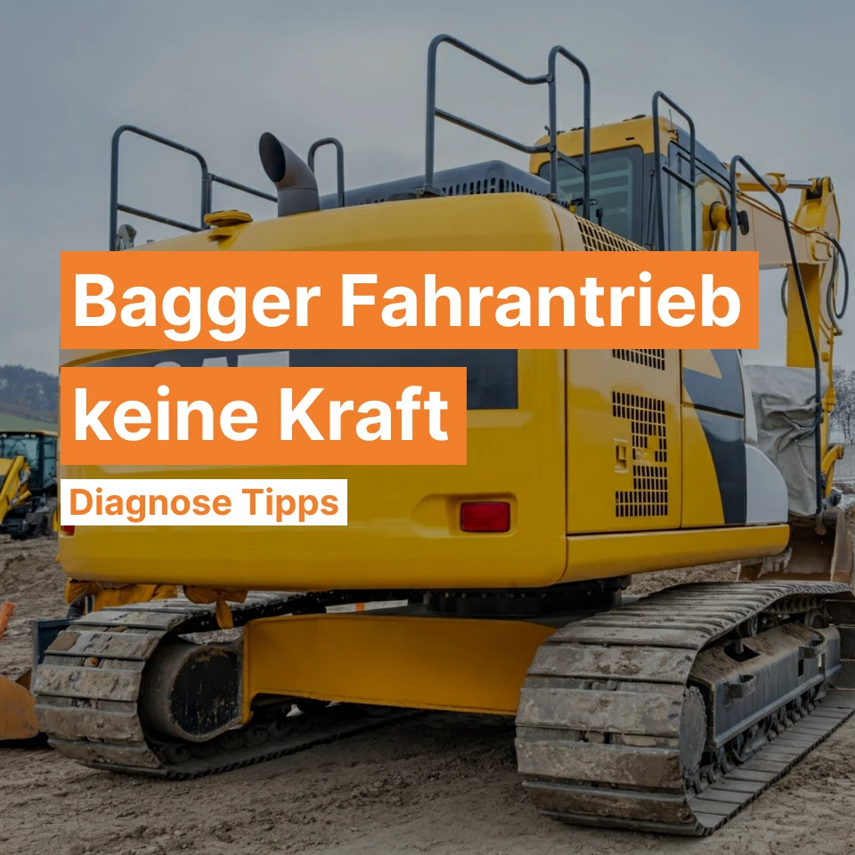 Bagger Fahrantrieb keine Kraft Bagger Fahrantrieb keine Kraft