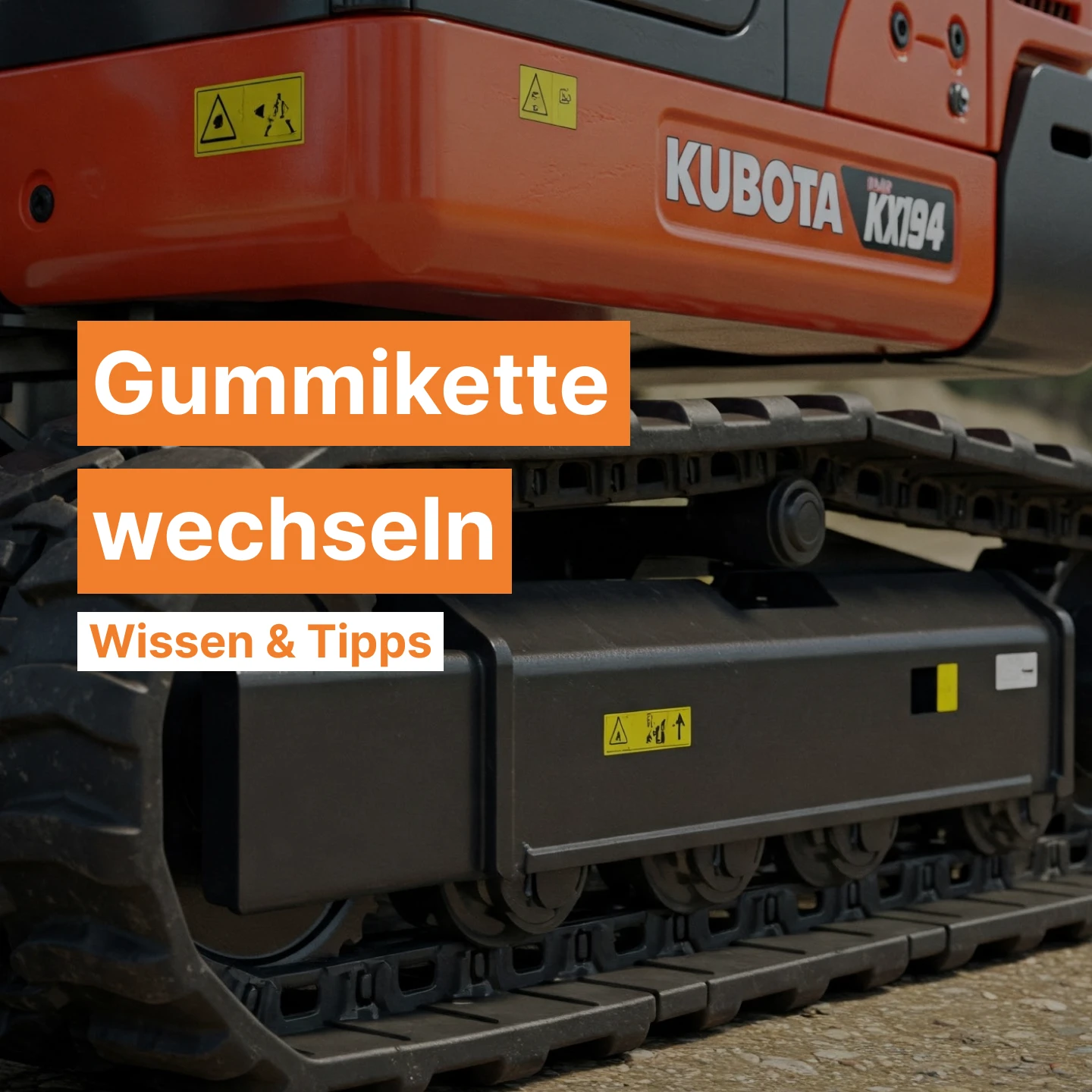 Gummikette wechseln - Schritt für Schritt