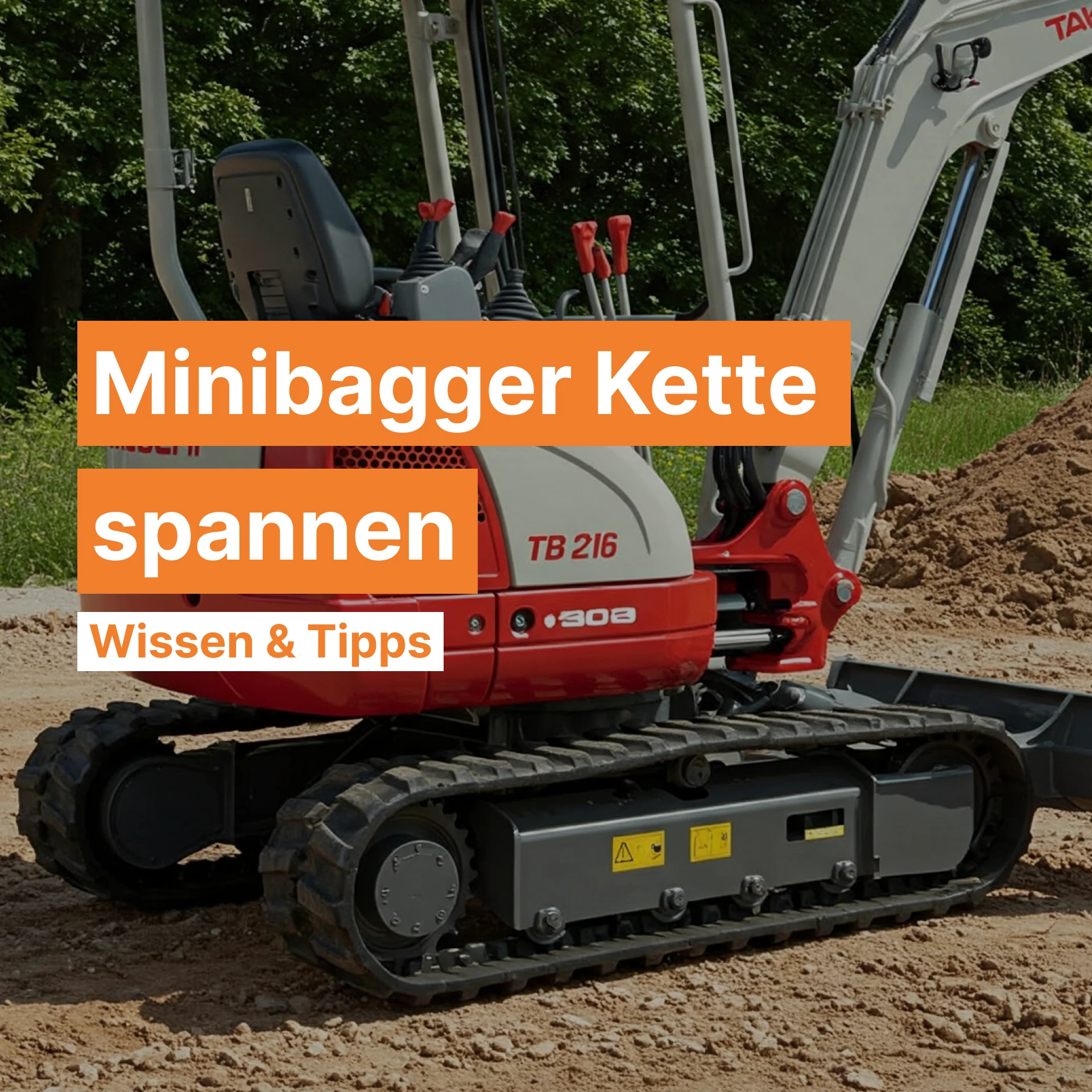 minibagger kette spannen