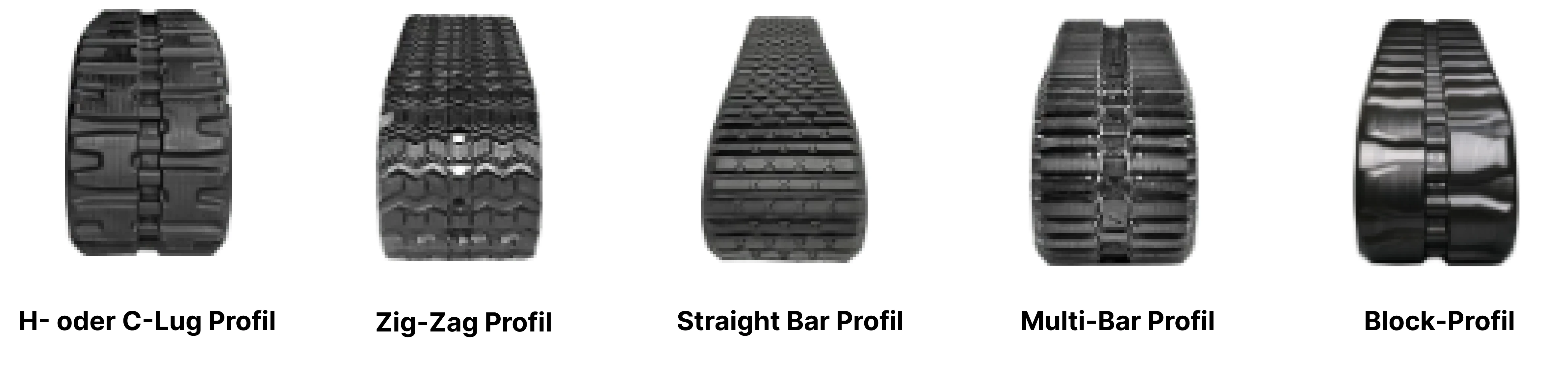 Gummikette Profilarten