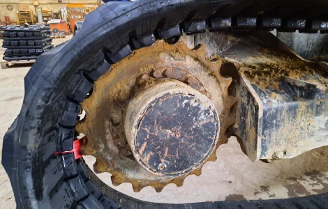 Antriebsrad auf Fahrmotor Nahaufnahme