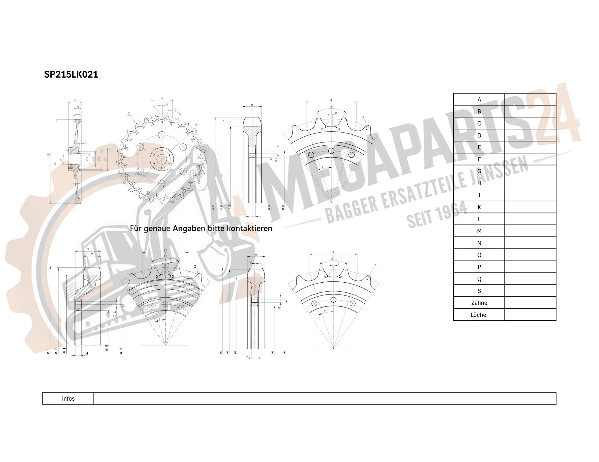 Antriebsrad JCB JS360 LC - Turas