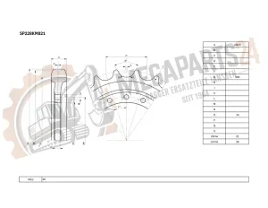 Antriebsrad KOMATSU PC390HRD-11 - Turas Antriebsrad KOMATSU PC390HRD-11 - Turas